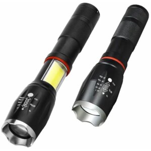 Víz- és ütésálló LED taktikai zseblámpa, 9 W, 220 lm