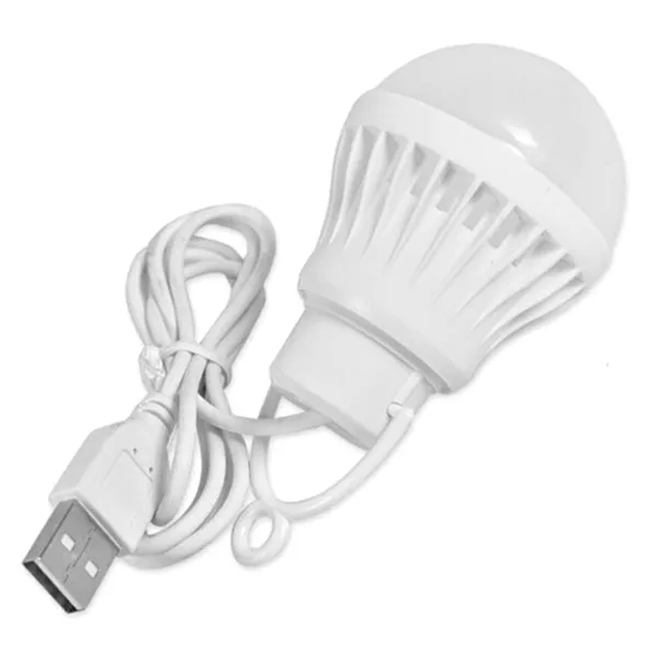 Újratölthető LED kemping lámpa, USB, 5 W, fehér