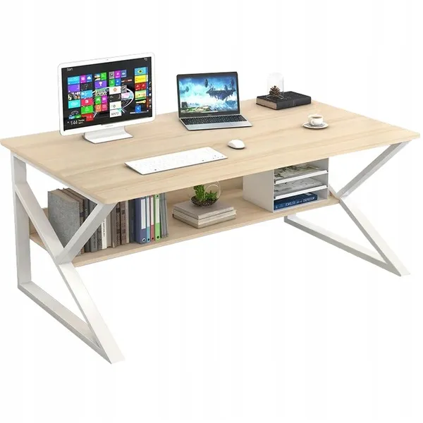 Számítógépes íróasztal, iroda, polccal 100x60cm | STL08JBR