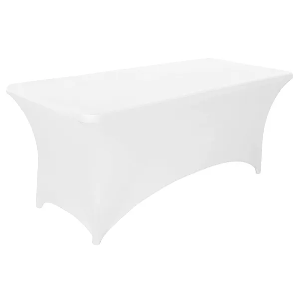 Univerzális asztalterítő huzat vendéglátóipari asztalra 180 cm 6FT fehér elasztikus | HTSP6FT FEHÉR