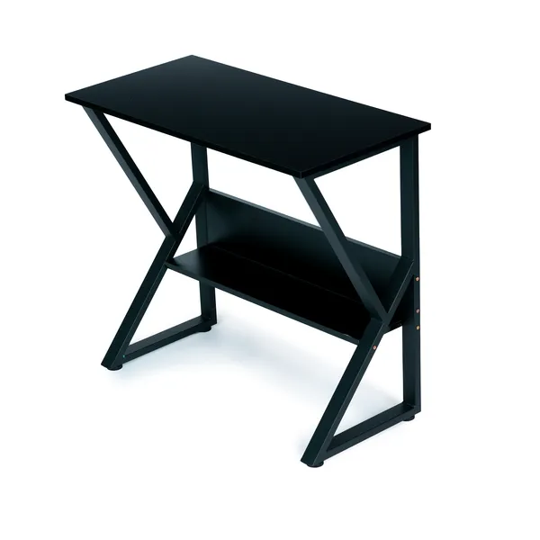 Számítógépes íróasztal polccal, asztal, irodai asztal, játékasztal 80x40cm | PJJCT0165 FEKETE