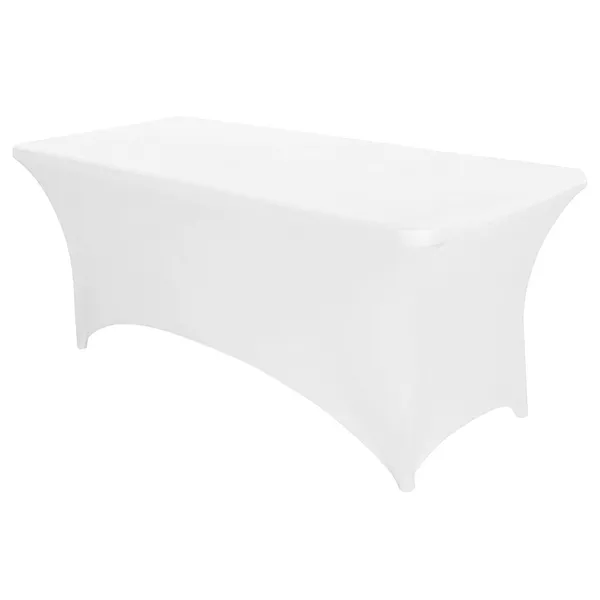 Univerzális asztalterítő huzat vendéglátóipari asztalra 180 cm 6FT fehér elasztikus | HTSP6FT FEHÉR