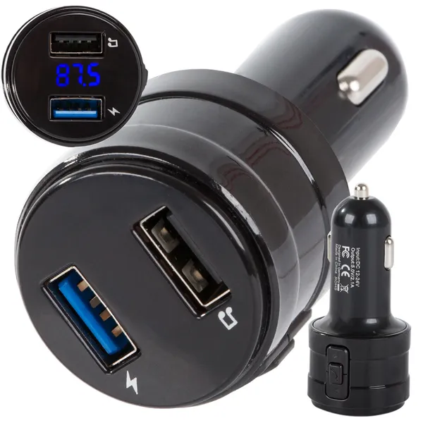 Autós FM transmitter MP3 lejátszóval, Bluetooth-szal és 2x USB töltővel