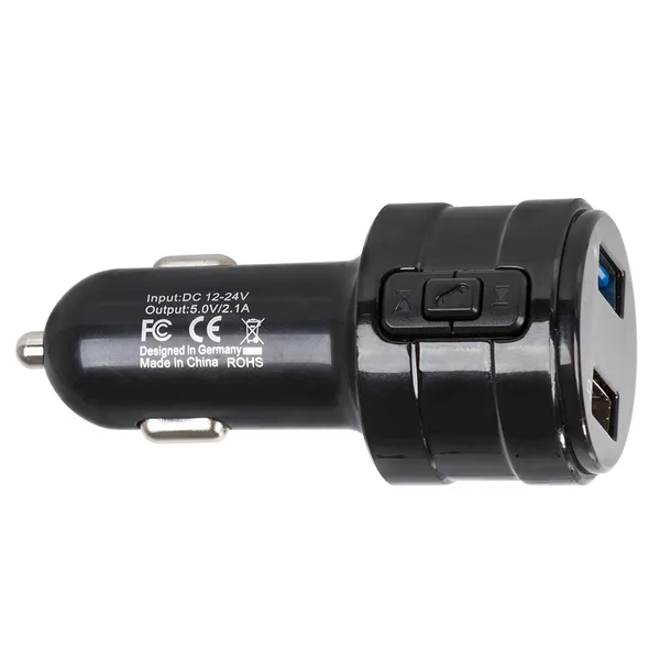 Autós FM transmitter MP3 lejátszóval, Bluetooth-szal és 2x USB töltővel