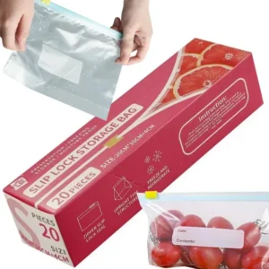 Élelmiszertároló Zárható Tasakok - 600ml - 20 db