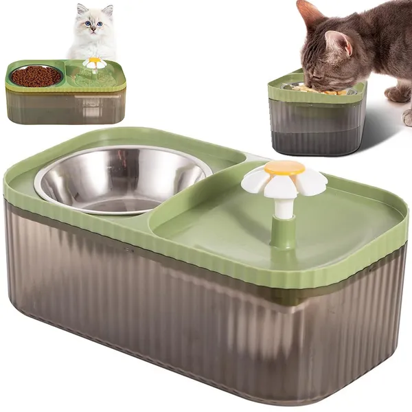 Automatikus macska itató kutya szökőkút víz szűrő étel tál