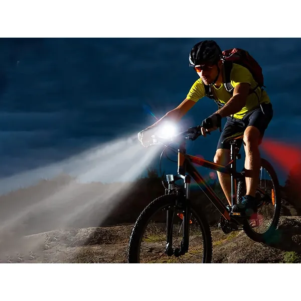 Led kerékpár lámpa hátsó első szett usb kerékpár kormányhoz újratölthető akkumulátorhoz