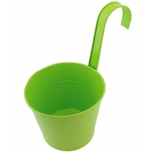 UV-álló fém balkon kaspó, 16 cm, zöld