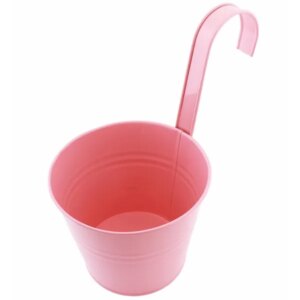 UV-álló fém balkon kaspó, 16 cm, rózsaszín