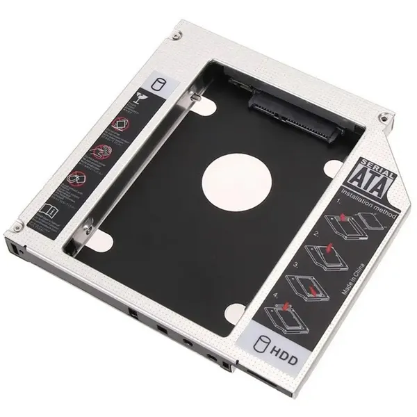 2,5" SATA HDD/SSD adapter notebookhoz, 12,7 mm