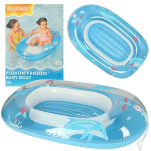 BESTWAY 34037 Baba úszó kerekes felfújható csónak üléssel ponton csónak kék 3+ 45kg