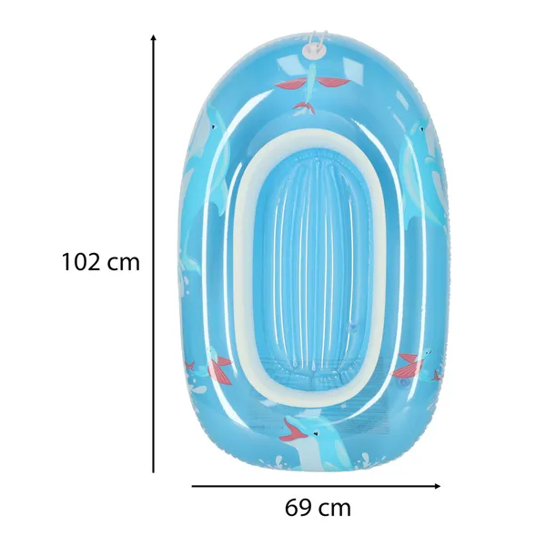 BESTWAY 34037 Baba úszó kerekes felfújható csónak üléssel ponton csónak kék 3+ 45kg