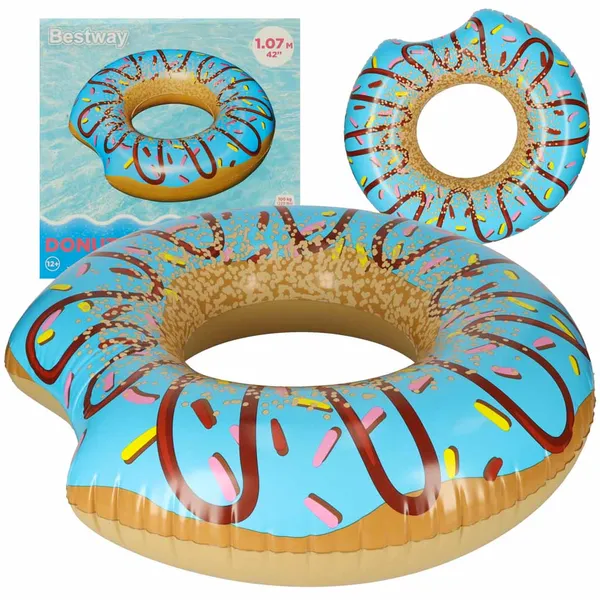 BESTWAY 36118 Donut kék felfújható úszó kör 107cm 100kg