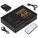 3 portos hdmi kapcsoló távirányítóval full hd és 4k támogatással