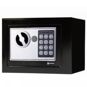 Herzberg hg-03848: 17x23x17cm méretű elektronikus digitális acél széf biztonsági doboz.