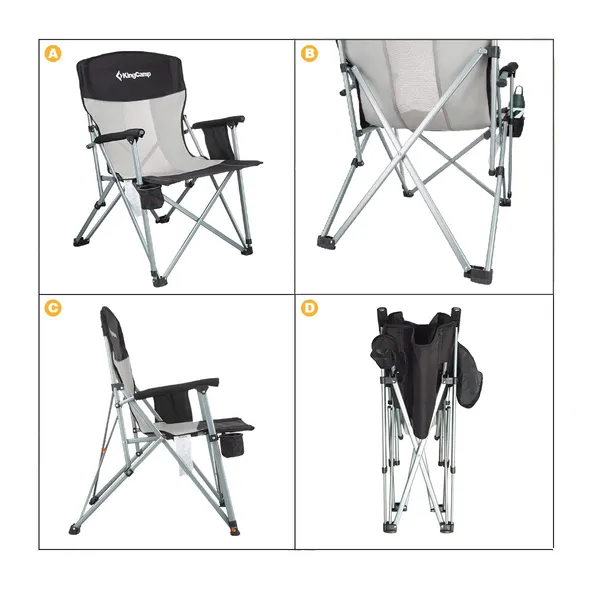 Camping összecsukható szék KING CAMP Polar C20 - fekete