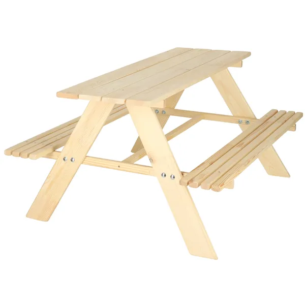 Fából készült gyermek kerti pad asztal 92 x 78 x 52cm