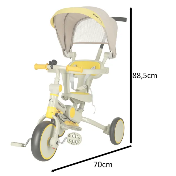 TRIKE FIX V4 háromkerekű sárga-szürke motorháztetővel