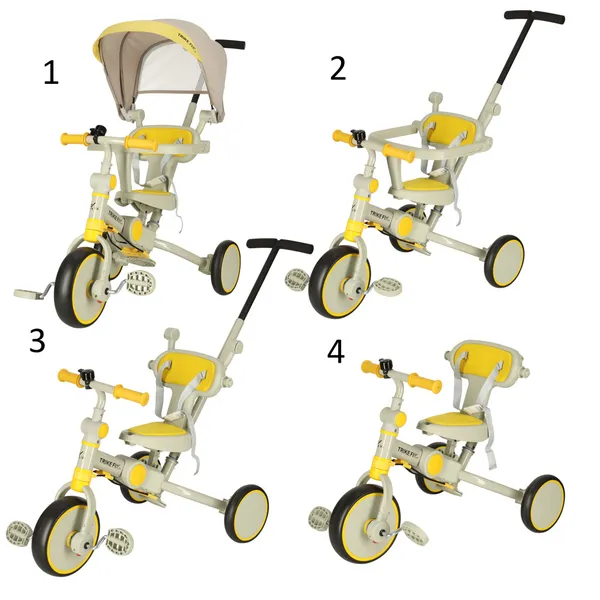 TRIKE FIX V4 háromkerekű sárga-szürke motorháztetővel