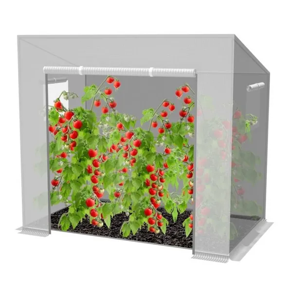 Üvegház zöldségek termesztéséhez- fehér 200 x 77 x 168/146 cm