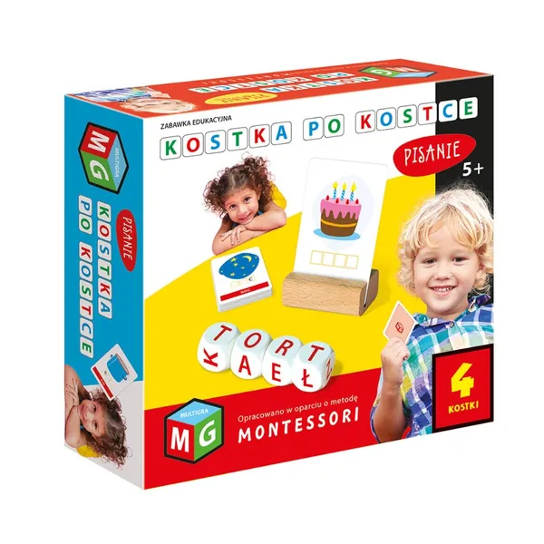 Montessori oktatási játék Cube by cube írás 4 kocka 5+ MULTIGRA