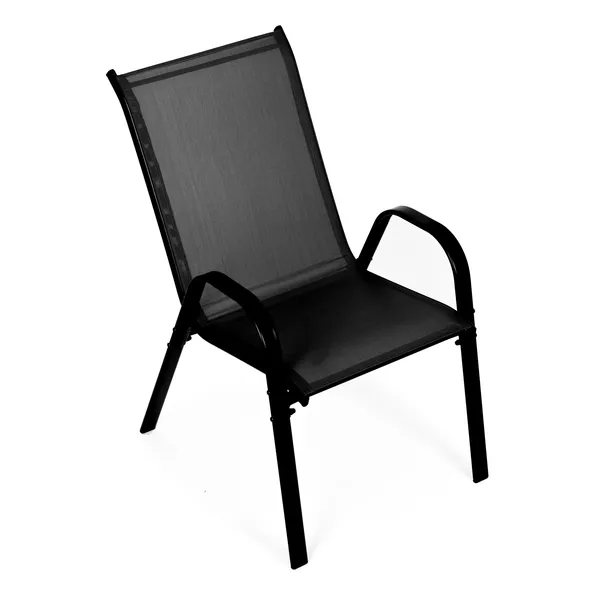 2 db kerti szék készlet teraszra erkélyre fekete | SC-092KD BLACK