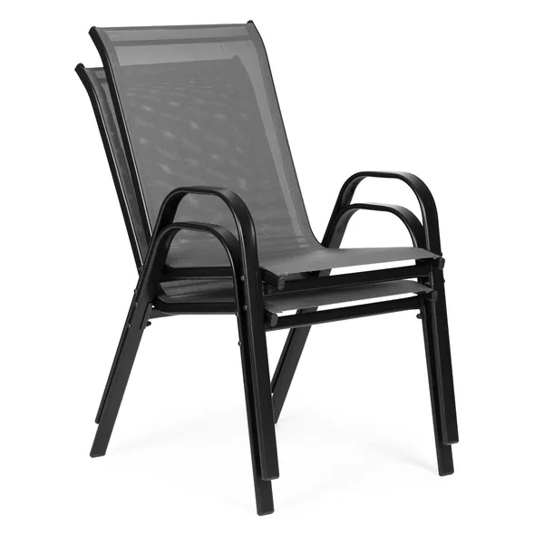 Kerti székek készlete a teraszra, erkélyre, szürke | SC-092KD DARK GRAY