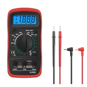 Digitális multiméter xl830l + 2 mérővezeték, lcd kijelző, gumírozott burkolat