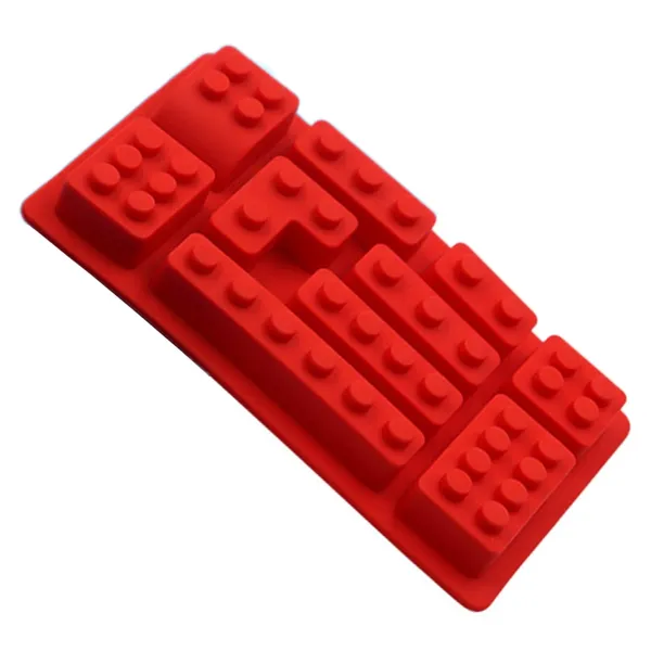 LEGO kocka alakú szilikon sütőforma, 14,5 x 8 cm piros - Image 2