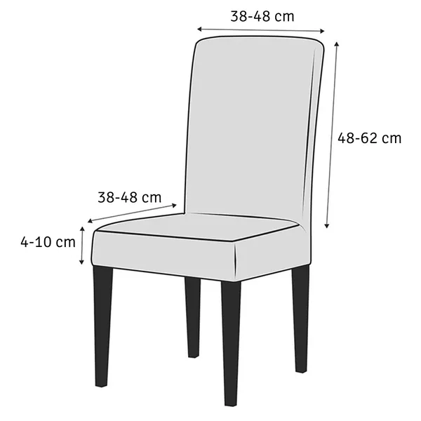 Univerzális velúr székhuzat sötétkék 48-62 cm