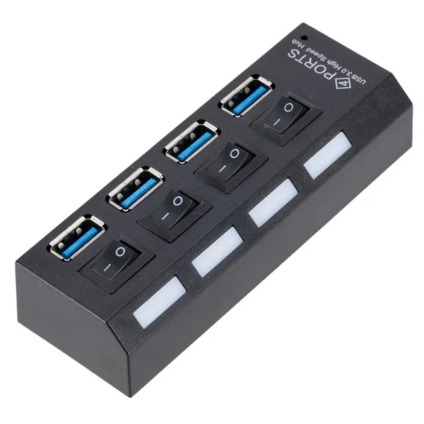 Ultra gyors 4-portos usb 3.0 hub kapcsolókkal