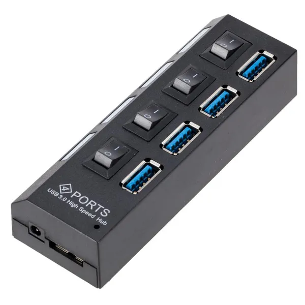 Ultra gyors 4-portos usb 3.0 hub kapcsolókkal