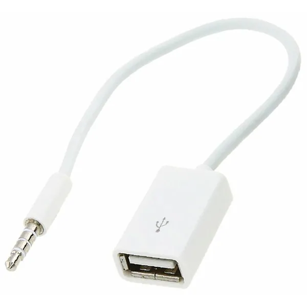 USB-3,5 mm audio jack adapter, fehér