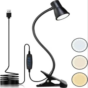 Led íróasztali lámpa klipsszel, usb kábellel, távirányítóval