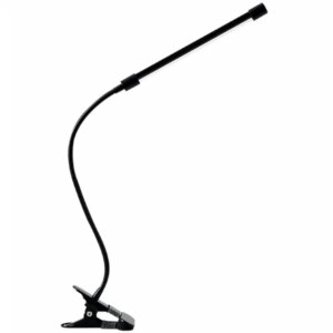 Flexibilis LED asztali lámpa klipsszel USB tápellátással, fekete