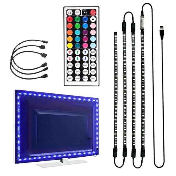 Tv rgb led szalag készlet 4x50cm