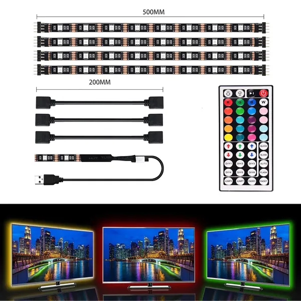 Tv rgb led szalag készlet 4x50cm