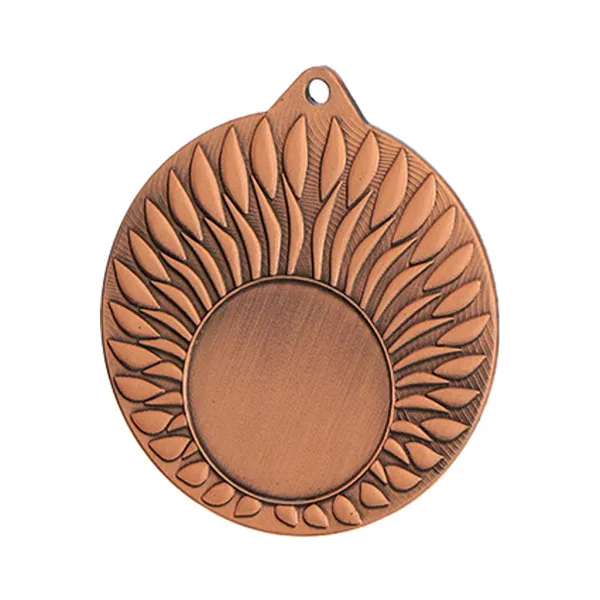 Általános bronzérem 25 mm emblémahellyel - acél, 50 mm átmérő, 2 mm vastagság