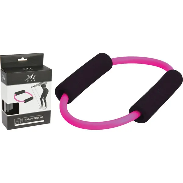 Xqmax rózsaszín light gumi expander csúszásmentes fogantyúval