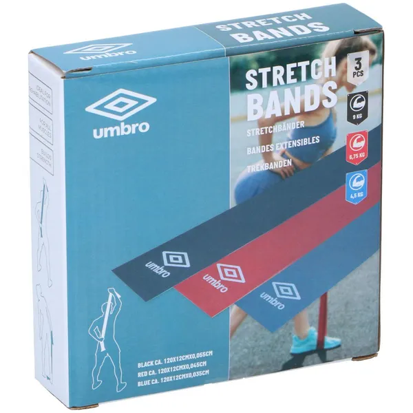 Umbro 3 darabos stretch band szett - izomerősítéshez és rehabilitációhoz