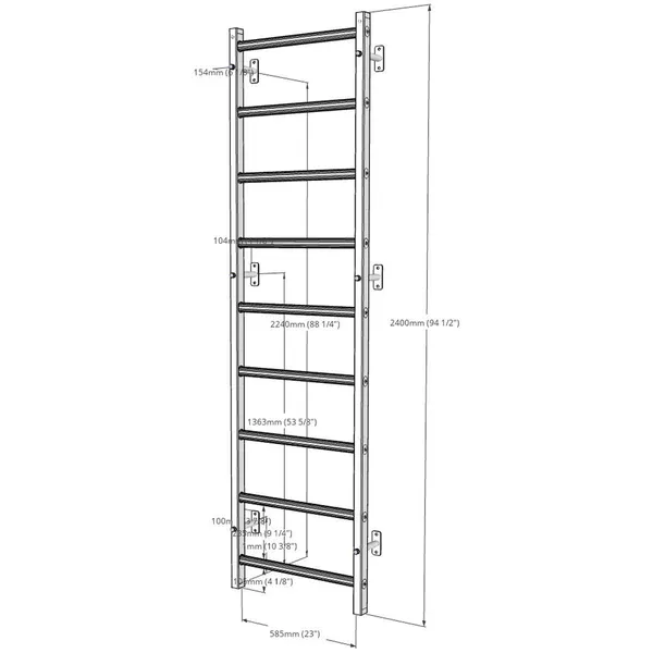 Gimnasztikai létra benchk 310w/710w fehér matt