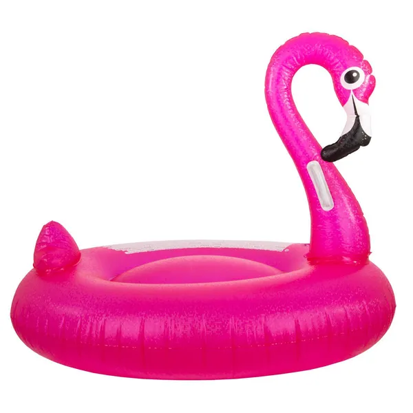 Felfújható flamingó 110x90cm - prémium pvc, uv-álló, biztonságos, csillogó hatás - Image 3