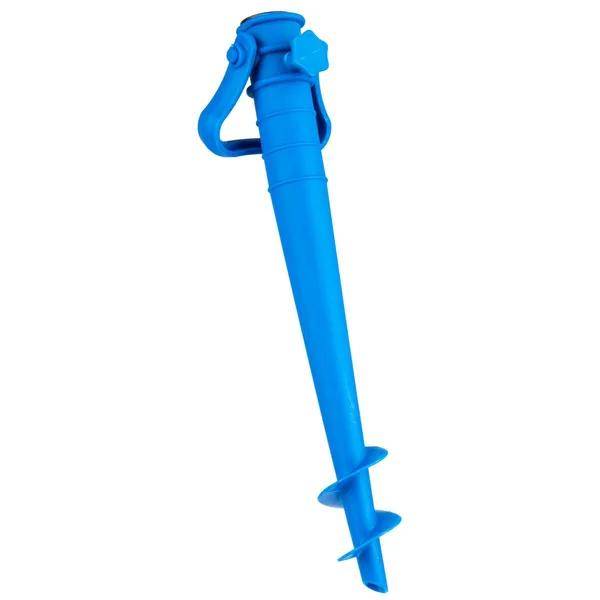Kék csavaros napernyőtalp - erős műanyag, könnyű összeszerelés