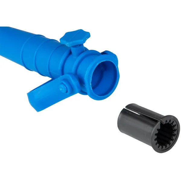 Kék csavaros napernyőtalp - erős műanyag, könnyű összeszerelés