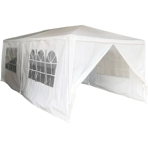 Saska garden kerti pavilon sátor 6x3m, 6 oldalfal, fehér