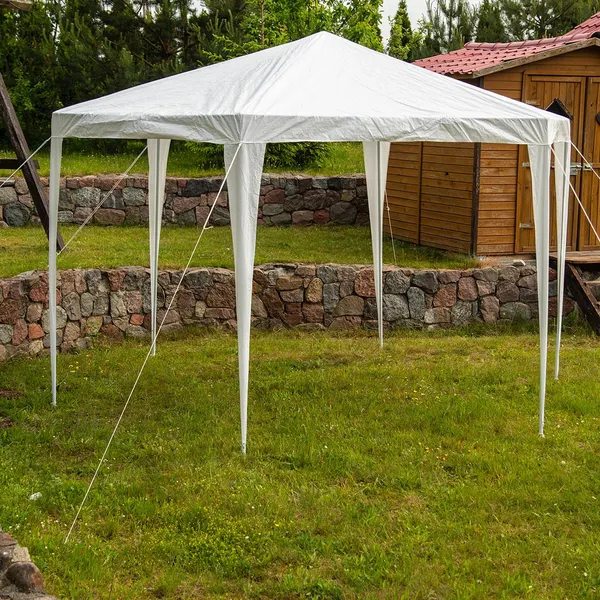 Saska garden hatszögletű fehér kerti pavilon sátor 2x2x2m, 2,6m magas