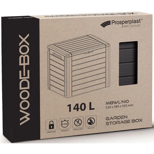 Woodebox kerti tárolóláda 140l antracit