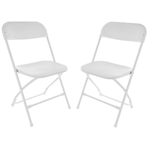 2 összecsukható catering szék készlet 50x46x80cm fehér
