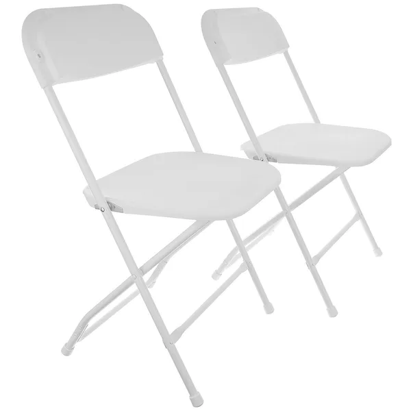 2 összecsukható catering szék készlet 50x46x80cm fehér