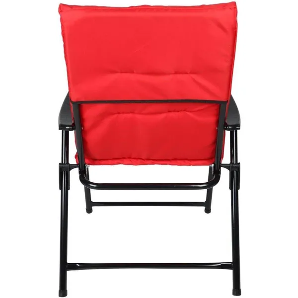 Összecsukható kerti szék piros párnával 59x66x45/90cm
